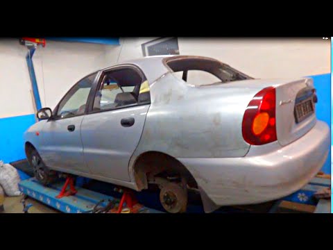 Видео: ланос. замена заднего крыла.