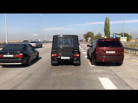 Видео: Гонка Е34 540 vs SRT8 6.1 & G55 kompressor