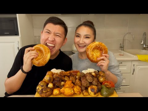 Видео: МУКБАНГ ШАШЛЫК 😍  ЛЮЛЯ КЕБАБ ГОВЯДИНА КАРТОФЕЛЬ В МУНДИРЕ КУРДЮК Mukbang не асмр