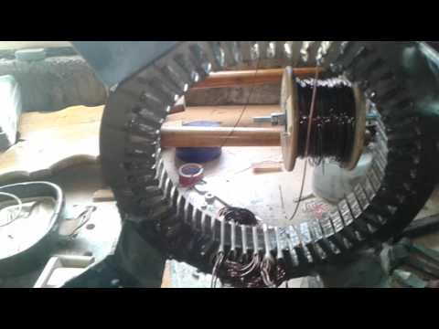 Видео: Первая намотка статора на железе от асинхронного двигателя - небольшие тонкости укладки обмоток