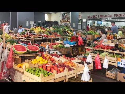 Видео: Будва Цены Лето  Рынок Гирос Рыба Черногория