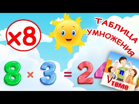 Видео: Музыкальная таблица умножения на 8. Развивающее видео для детей. Папа V теме