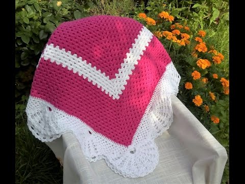 Видео: Детский плед крючком "Малиновое облако"_1_Plaid crochet "Crimson cloud" #вязание #пледкрючком