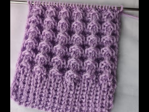 Видео: №125 Ажурный узор спицами  Сказочный объем и мягкость  Новый эффект на толстых нитках