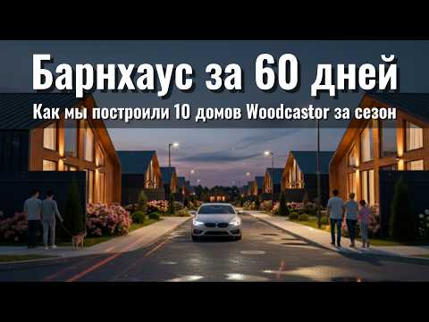 Видео: БАРНХАУС за 60 дней: Как мы построили 10 домов Woodcastor за сезон