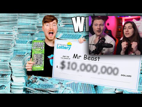 Видео: Потратил $1,000,000 на лоттерейные билеты и ПОБЕДИЛ Реакция на MrBeast