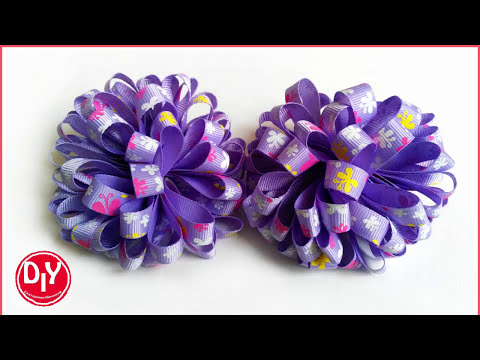 Видео: Пышные резиночки из репсовой ленты. Мастер класс. DIY.