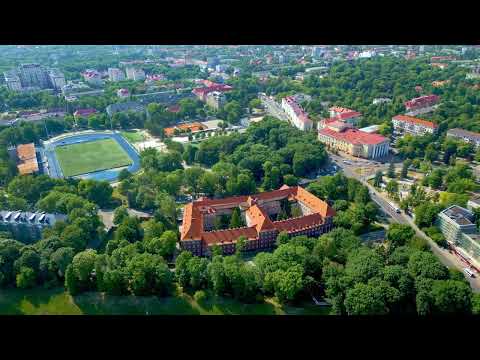 Видео: Панорамные съёмки центра Калининграда с дрона, июнь 2023
