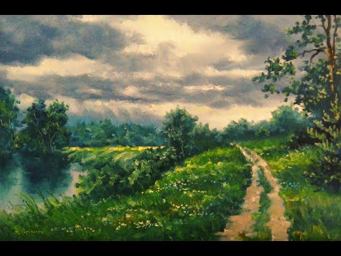 Видео: 🔝 ХуДоЖнИкИ | Александр Григорьев | Пейзаж малом | Минуты до грозы