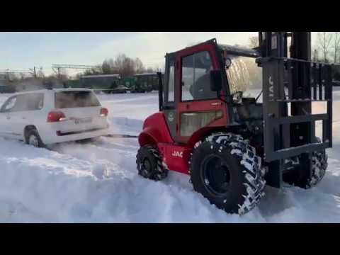 Видео: JAC CPCD35R 4WD — Полноприводный внедорожный вилочный погрузчик