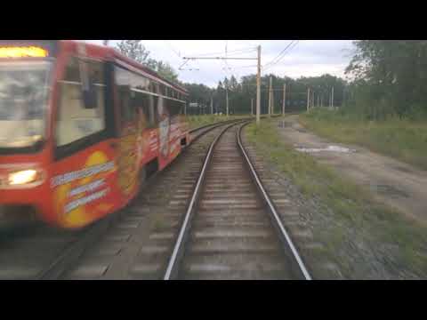 Видео: Вид из кабины трамвая. 6-й маршрут, 2 часть.