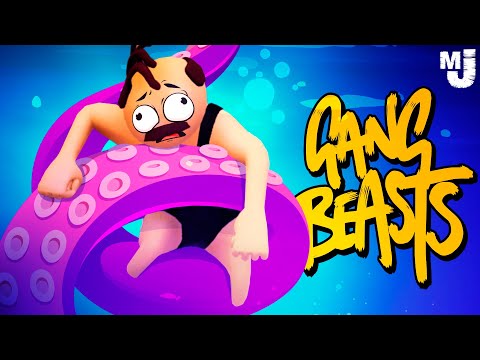 Видео: ДИКО РЖАЧНО, ТУПЫЕ ПОДКАТЫ ДЕДА к БАБКЕ - УГАР В GANG BEASTS
