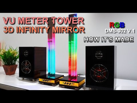 Видео: VU Meter TOWER 3D Infinity Mirror RGB | Как это сделано