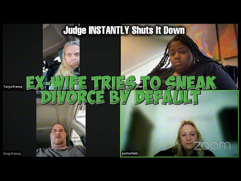 Видео: Бывшая жена пытается тайно развестись по умолчанию — судья мгновенно пресекает это