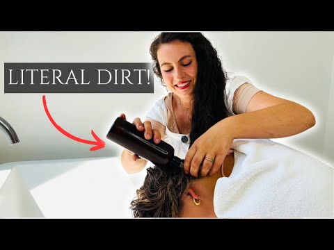 Видео: Мытьё волос с ГРЯЗЬЮ сделало их крепче за ночь! (Демонстрация мытья глиной)