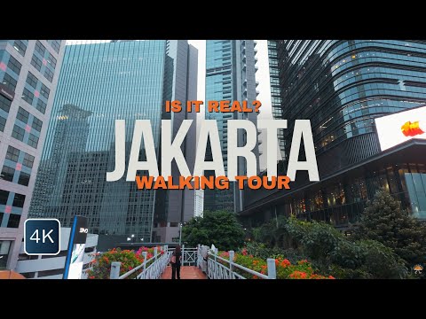 Видео: Прогулка по центру Джакарты 🏙️ | Торговые центры, небоскребы 4K