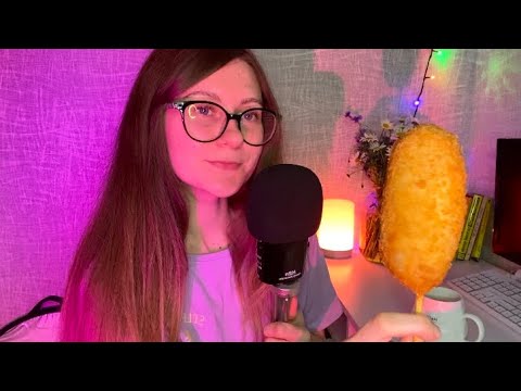Видео: АСМР итинг 🌭 первый раз пробую корн дог 🙌 ASMR CORN DOG MUKBANG 🍽