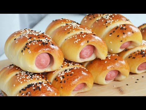 Видео: Сосиски в Тесте ❤Воздушное ТЕСТО БЕЗ ЯИЦ | Sausages in Testa
