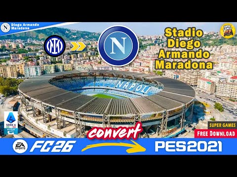 Видео: Stadio Diego Armando Maradona Convert From FC26 ✅ Бесплатная загрузка | Napoli 🆚 Inter Milan | Мо...