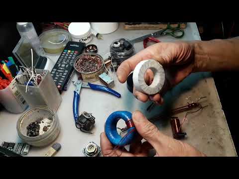 Видео: Ферритовые кольца антенны. Намотка