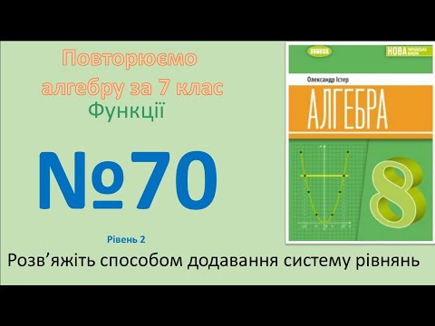 Видео: Істер Вправа 70. Алгебра 8 НУШ-2025