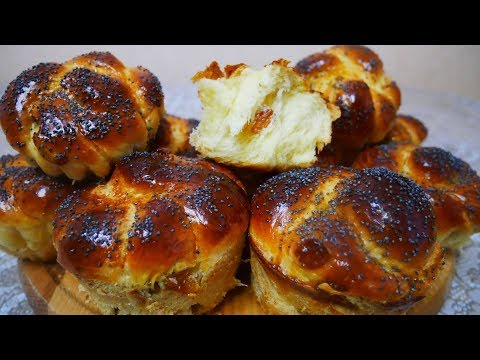 Видео: Бриоши с изюмом НЕЗАБЫВАЕМАЯ ВЫПЕЧКА Булочки мягкие 3-4 дня!!!!КАК ПУХ!!!