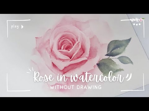 Видео: Рисовать розы без эскизов💗