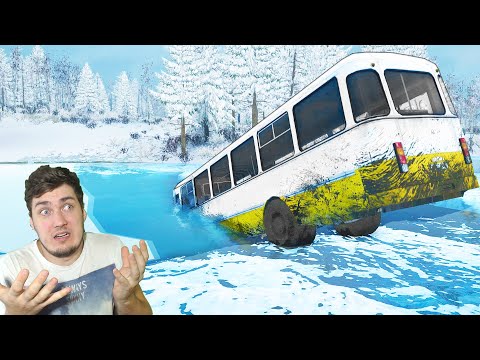 Видео: АУВТОБУС С РАБОЧИМИ ПРОВАЛИЛСЯ ПОД ЛЕД - SPINTIRES MUDRANNER