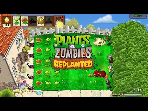 Видео: Зомби снова на газоне - Plants vs. Zombies Replanted #1