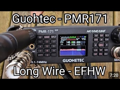 Видео: Guohetec PMR171 — Садовый мобильный тест — Длинный провод (EFHW)