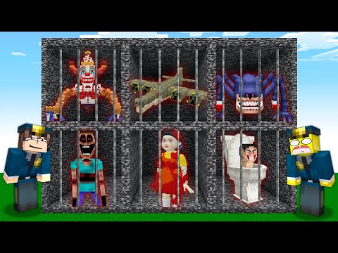 Видео: Ми посадили в тюрму НАЙСТРАШНІШИХ МОБІВ з FNAF, SQUID GAME і СКІБІДІ !