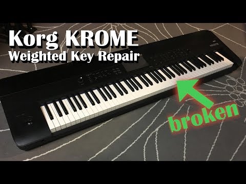 Видео: Ремонт сломанного ключа на рабочей станции Korg KROME