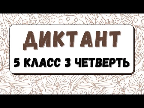Видео: Диктант 5 класс 3 четверть «В лесу летом»