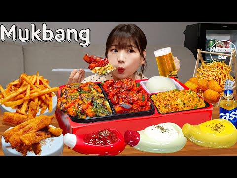 Видео: Sub)Real Mukbang- Острая курица, курица в сливочном масле🍗 Курица с жареным рисом🥘 ASMR КОРЕЙСКАЯЕДА