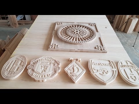 Видео: Logos of football clubs with CNC. Логотипы футбольных клубов на ЧПУ