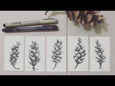 Видео: Как нарисовать сосну одним быстрым наброском