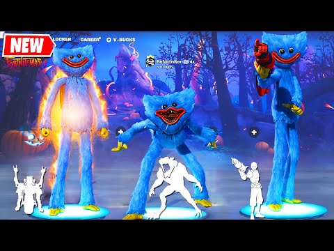 Видео: ВСТРОЕННЫЕ эмоции Huggy Wuggy Fortnite (Fortnitemares | Poppy Playtime)