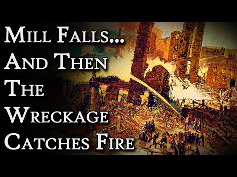 Видео: Милл падает, обломки загораются: обрушение мельницы в Пембертоне | Захватывающий ужас