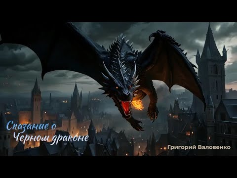 Видео: "Сказание о Черном драконе" - грустная рок-баллада. Стихи Григорий Валовенко, поет Нейросеть