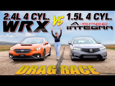 Видео: Acura Integra против Subaru WRX Drag Race: доступный, механический, турбо — но быстрый?