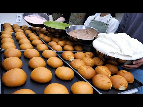 Видео: больше кулака? 4 вида захватывающего хлеба со взбитыми сливками - Корейская уличная еда