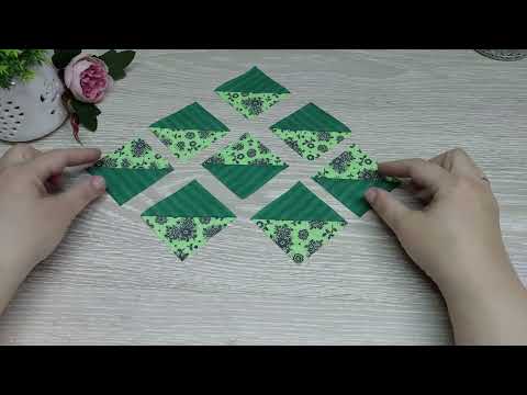 Видео: Шьется быстро, применяется часто.Пэчворк для начинающих.Easy Patchwork Block for Beginners.Subtitles