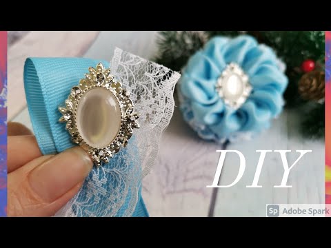Видео: Теперь мои любимые! Пышные зимние бантики из лент и кружева/новинки канзаши 2021/kanzashi/diy/мк