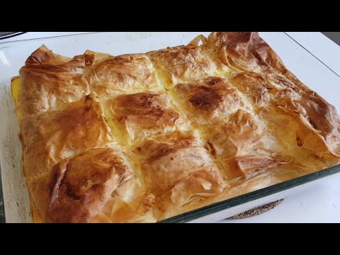 Видео: Пирог с сыром из теста фило, рецепт  Filo dough cheese pie, recipe