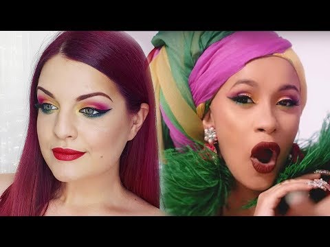 Видео: Гримът на звездите * Cardi B - I like it | Bobismakeup