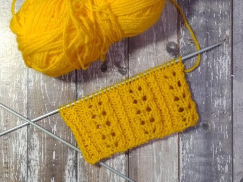 Видео: МК Ажурный узор спицами