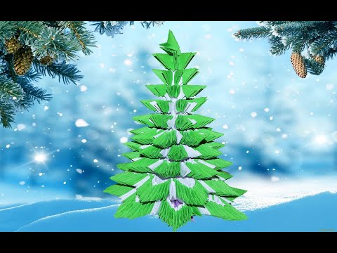 Видео: Новогодняя елка из модульного оригами. Пошаговый видеоурок. Мастер класс. TIMURLAN