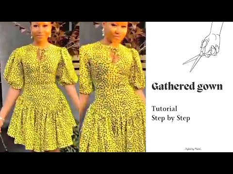 Видео: Как сшить это платье со сборками и эффектом баски / Простой урок по кройке и шитью