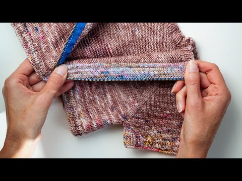 Видео: Молния на вязаном изделии | как прикетлевать молнию 2 способа