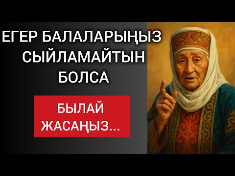 Видео: ❗ЕГЕР БАЛАЛАРЫҢЫЗ СЫЙЛАМАЙТЫН БОЛСА, БЫЛАЙ ЖАСАҢЫЗ... Өзгеге сабақ болар терең мағыналы сөздер